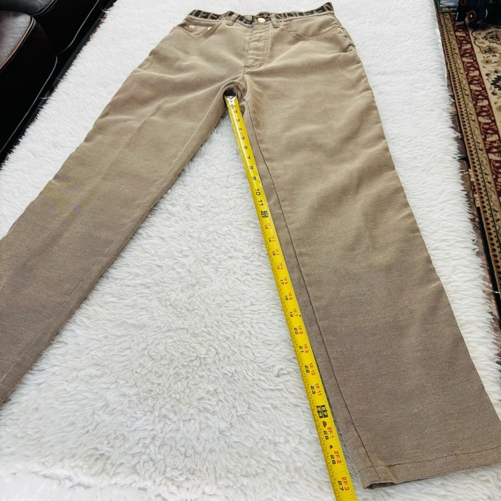 Fendi High Waist Women’s Tan Pants size EU 43 US 29 - Picture 14 of 16